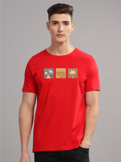 Adro Mens Printed T Shirt | The Super Soft Tshirt in India| Pure Cotton Lycra Breathable Fabric| 4 way stretch smart tech fabric| Round Neck T-Shirt (Also in Plus Size)