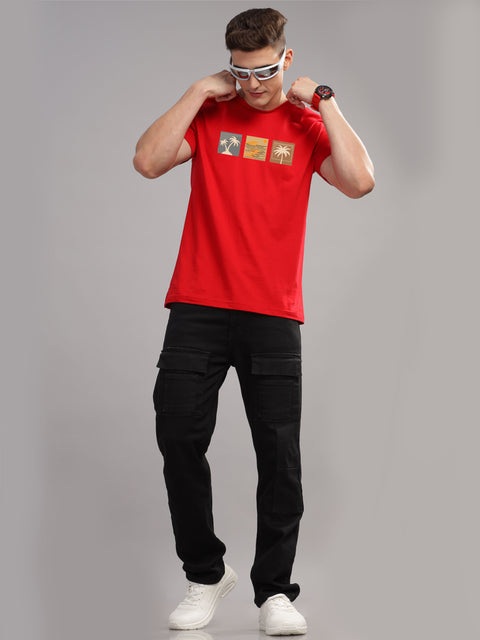 Adro Mens Printed T Shirt | The Super Soft Tshirt in India| Pure Cotton Lycra Breathable Fabric| 4 way stretch smart tech fabric| Round Neck T-Shirt (Also in Plus Size)