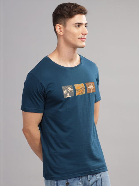Adro Mens Printed T Shirt | The Super Soft Tshirt in India| Pure Cotton Lycra Breathable Fabric| 4 way stretch smart tech fabric| Round Neck T-Shirt (Also in Plus Size)