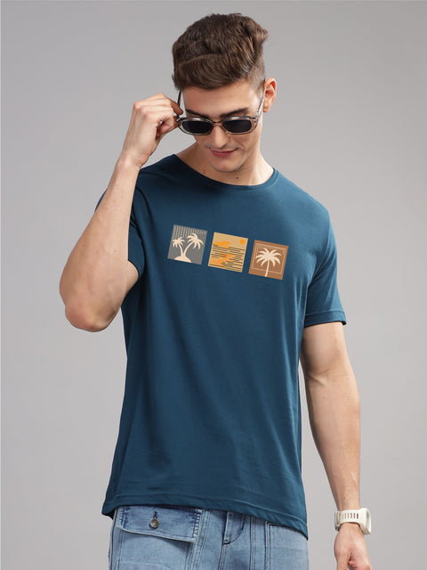 Adro Mens Printed T Shirt | The Super Soft Tshirt in India| Pure Cotton Lycra Breathable Fabric| 4 way stretch smart tech fabric| Round Neck T-Shirt (Also in Plus Size)