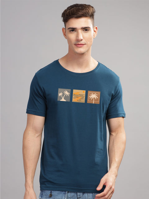 Adro Mens Printed T Shirt | The Super Soft Tshirt in India| Pure Cotton Lycra Breathable Fabric| 4 way stretch smart tech fabric| Round Neck T-Shirt (Also in Plus Size)