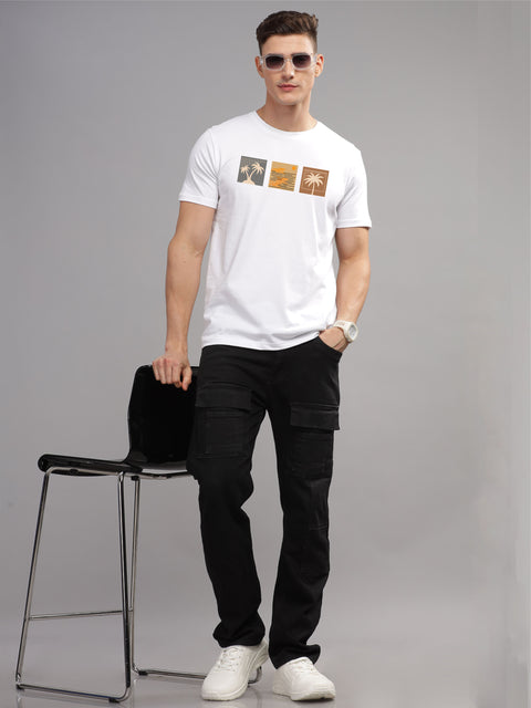 Adro Mens Printed T Shirt | The Super Soft Tshirt in India| Pure Cotton Lycra Breathable Fabric| 4 way stretch smart tech fabric| Round Neck T-Shirt (Also in Plus Size)