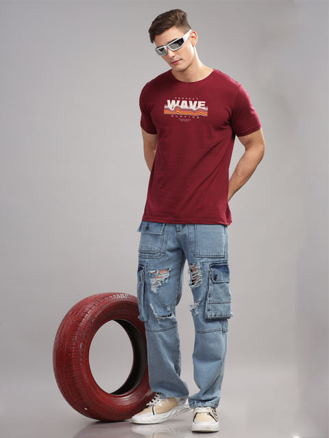 Adro Mens Printed T Shirt | The Super Soft Tshirt in India| Pure Cotton Lycra Breathable Fabric| 4 way stretch smart tech fabric| Round Neck T-Shirt (Also in Plus Size)