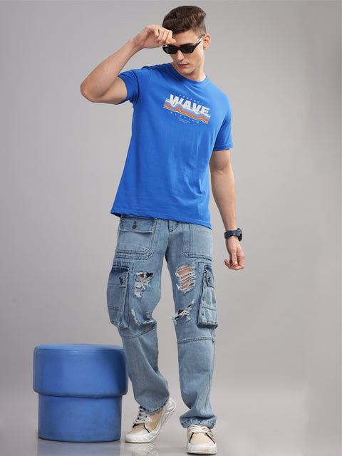 Adro Mens Printed T Shirt | The Super Soft Tshirt in India| Pure Cotton Lycra Breathable Fabric| 4 way stretch smart tech fabric| Round Neck T-Shirt (Also in Plus Size)