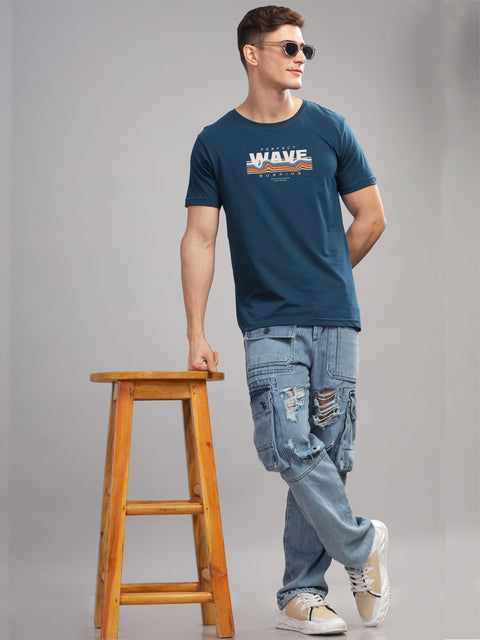 Adro Mens Printed T Shirt | The Super Soft Tshirt in India| Pure Cotton Lycra Breathable Fabric| 4 way stretch smart tech fabric| Round Neck T-Shirt (Also in Plus Size)