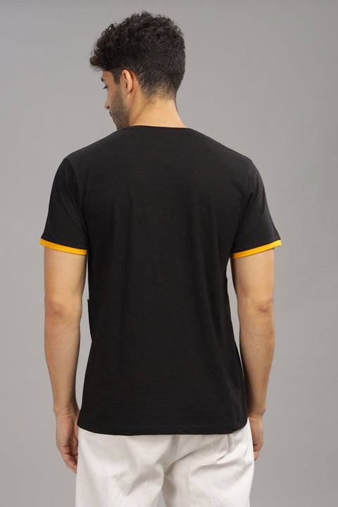 Adro Mens Colourblocked Cotton T-Shirt
