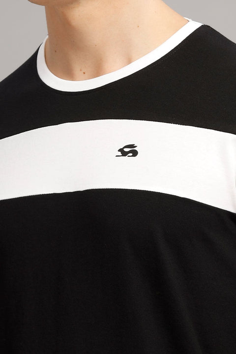 Adro Mens Colourblocked Cotton T-Shirt