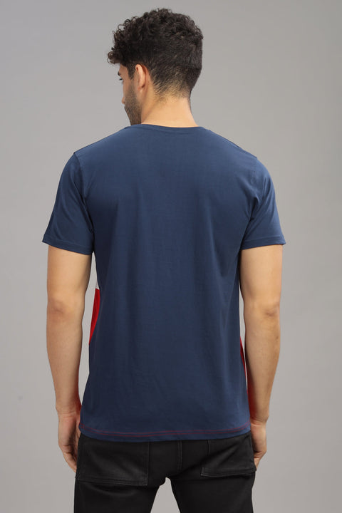 Adro Mens Colourblocked Cotton T-Shirt