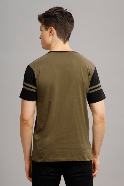 Adro Mens Colourblocked Cotton T-Shirt