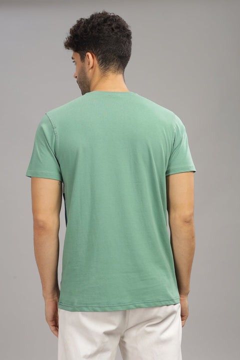 Adro Mens Colourblocked Cotton T-Shirt