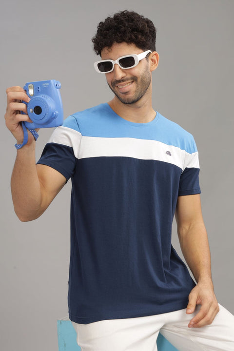 Adro Mens Colourblocked Cotton T-Shirt