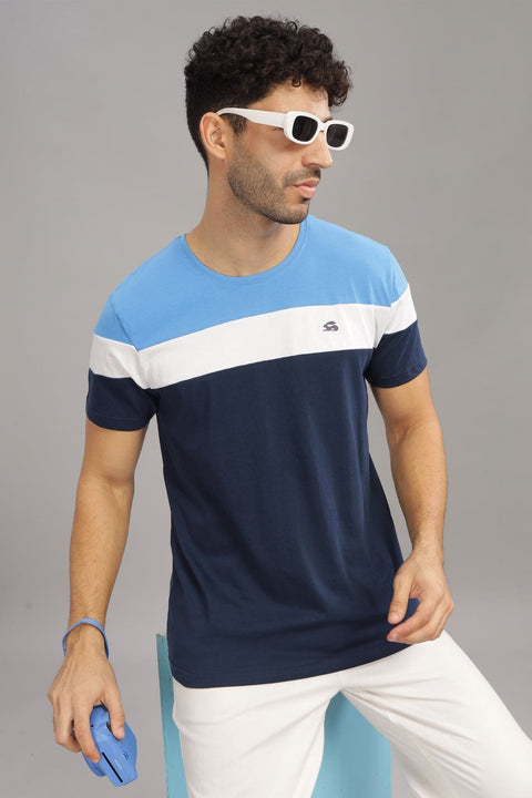 Adro Mens Colourblocked Cotton T-Shirt