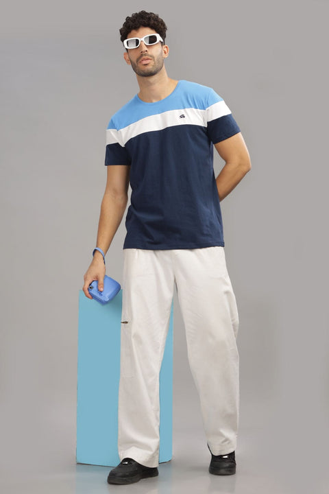 Adro Mens Colourblocked Cotton T-Shirt