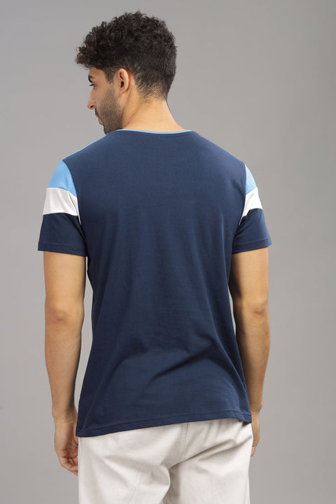 Adro Mens Colourblocked Cotton T-Shirt