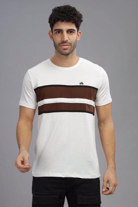 Adro Mens Colourblocked Cotton T-Shirt