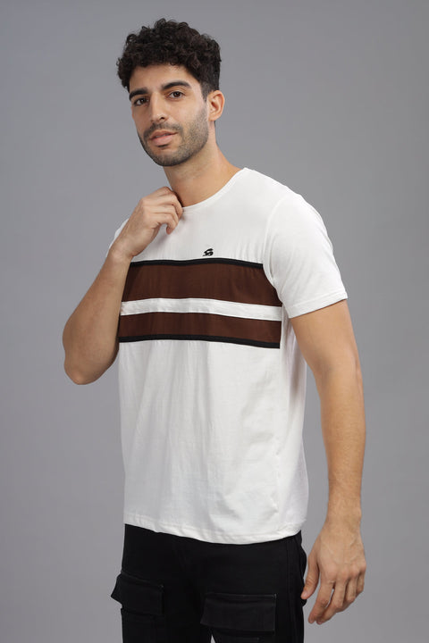 Adro Mens Colourblocked Cotton T-Shirt