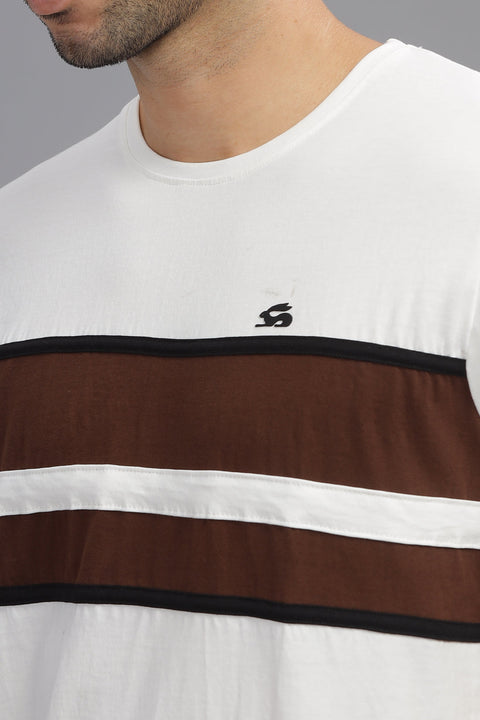 Adro Mens Colourblocked Cotton T-Shirt
