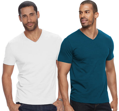 V Neck Half Sleeve T-shirt for Men (Pack of 2) - ADRO Fashion