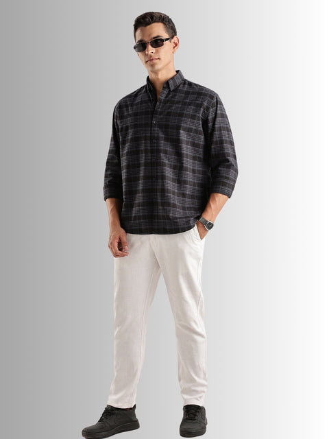 Adro Mens Casual Shirts - Checkered Shirt in Regular Fit| Cotton Casual Shirt for Men