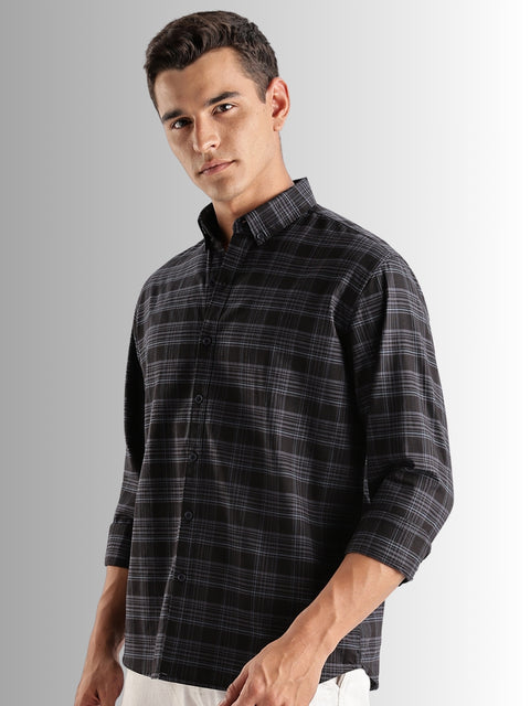 Adro Mens Casual Shirts - Checkered Shirt in Regular Fit| Cotton Casual Shirt for Men