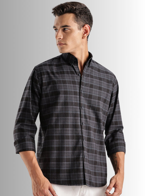 Adro Mens Casual Shirts - Checkered Shirt in Regular Fit| Cotton Casual Shirt for Men