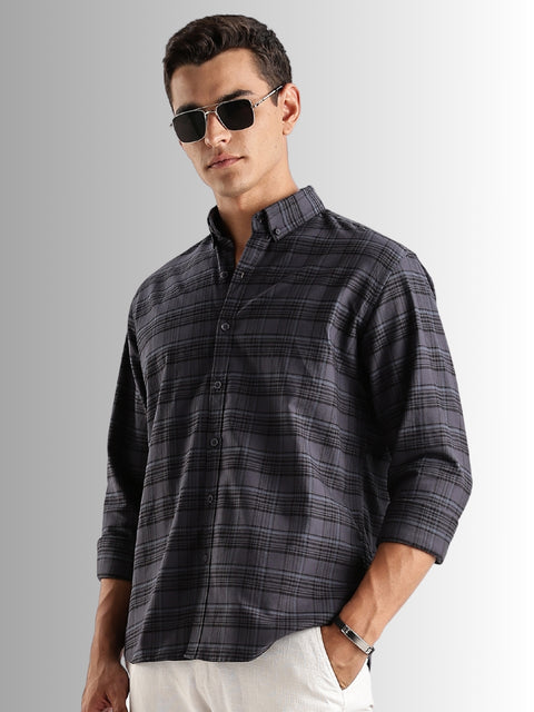 Adro Mens Casual Shirts - Checkered Shirt in Regular Fit| Cotton Casual Shirt for Men