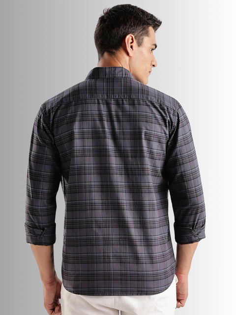 Adro Mens Casual Shirts - Checkered Shirt in Regular Fit| Cotton Casual Shirt for Men