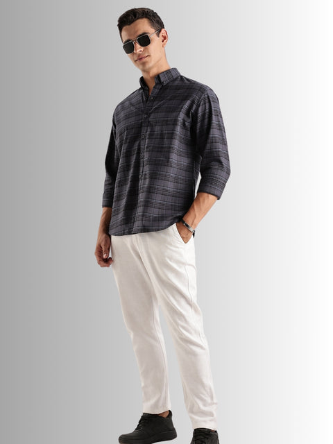 Adro Mens Casual Shirts - Checkered Shirt in Regular Fit| Cotton Casual Shirt for Men