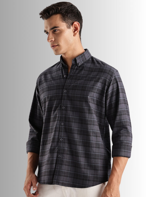 Adro Mens Casual Shirts - Checkered Shirt in Regular Fit| Cotton Casual Shirt for Men