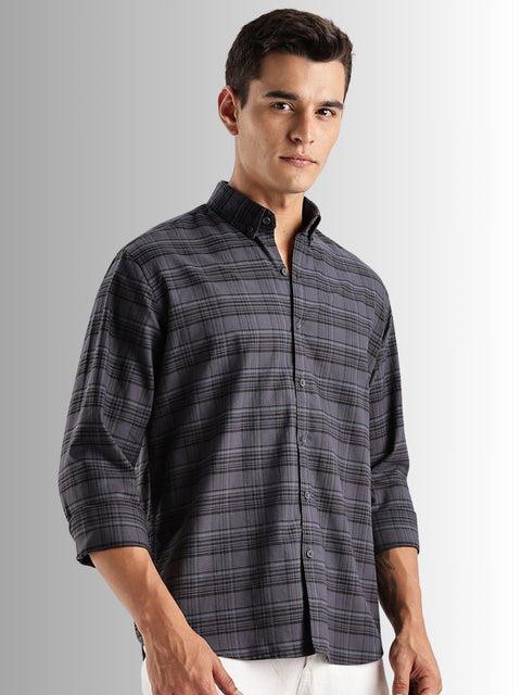 Adro Mens Casual Shirts - Checkered Shirt in Regular Fit| Cotton Casual Shirt for Men