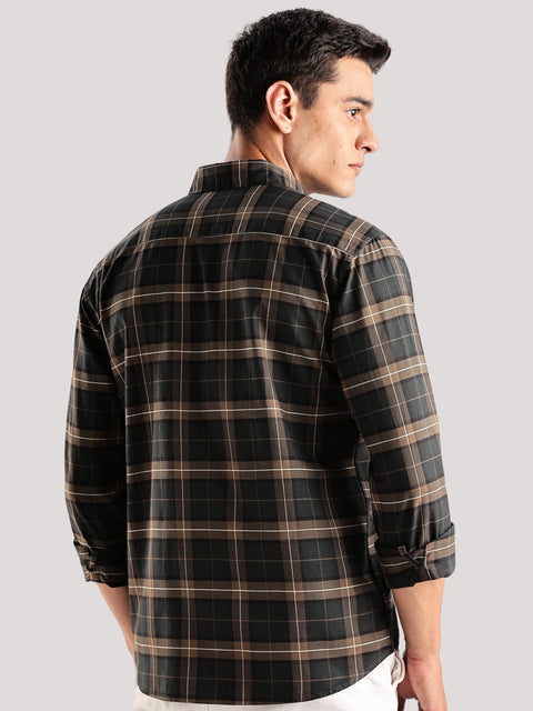 Adro Mens Casual Shirts - Checkered Shirt in Regular Fit| Cotton Casual Shirt for Men