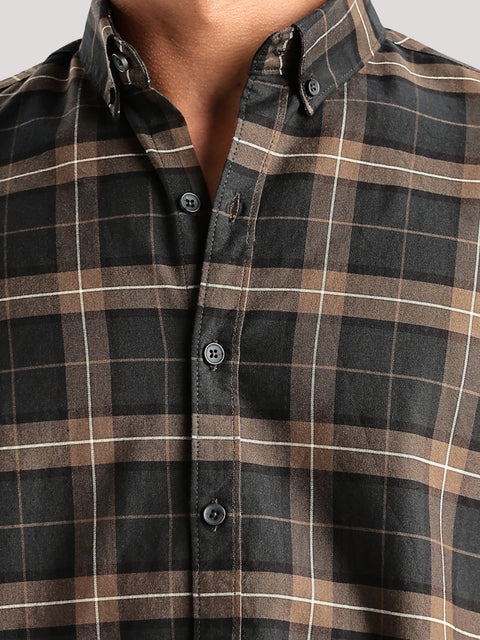 Adro Mens Casual Shirts - Checkered Shirt in Regular Fit| Cotton Casual Shirt for Men