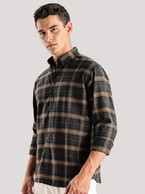 Adro Mens Casual Shirts - Checkered Shirt in Regular Fit| Cotton Casual Shirt for Men