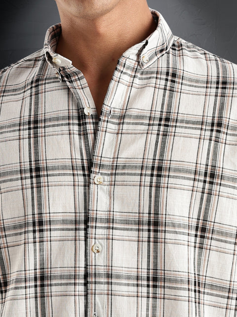 Adro Mens Casual Shirts - Checkered Shirt in Regular Fit| Cotton Casual Shirt for Men