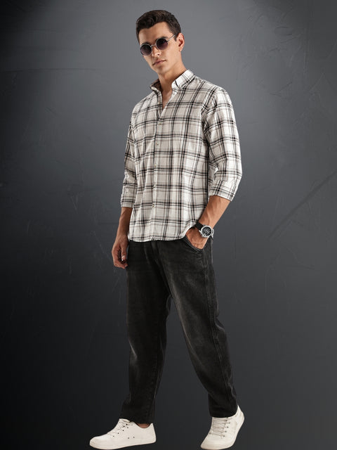 Adro Mens Casual Shirts - Checkered Shirt in Regular Fit| Cotton Casual Shirt for Men