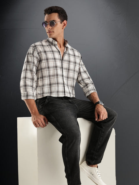 Adro Mens Casual Shirts - Checkered Shirt in Regular Fit| Cotton Casual Shirt for Men