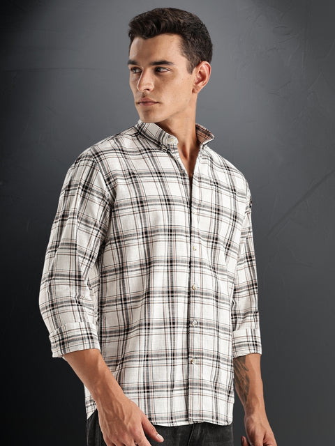 Adro Mens Casual Shirts - Checkered Shirt in Regular Fit| Cotton Casual Shirt for Men