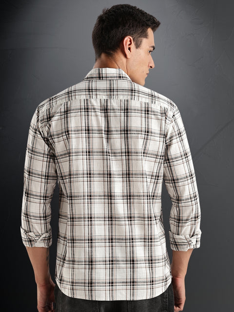 Adro Mens Casual Shirts - Checkered Shirt in Regular Fit| Cotton Casual Shirt for Men