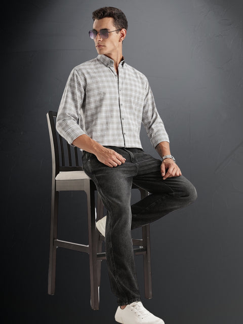 Adro Mens Casual Shirts - Checkered Shirt in Regular Fit| Cotton Casual Shirt for Men