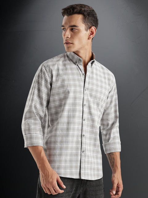 Adro Mens Casual Shirts - Checkered Shirt in Regular Fit| Cotton Casual Shirt for Men