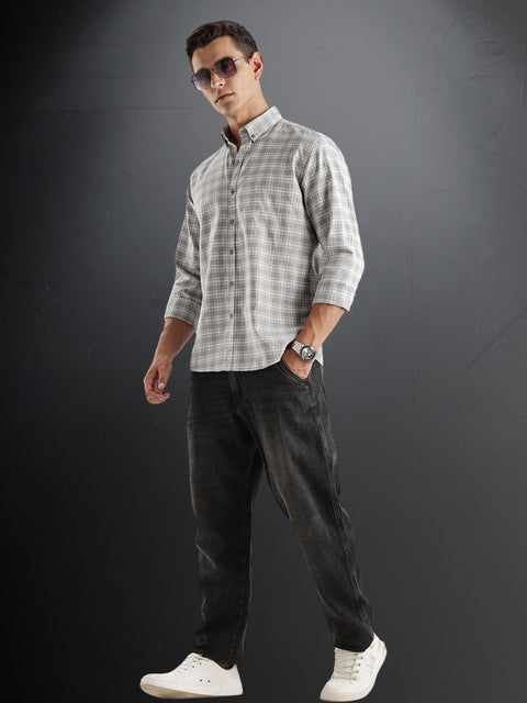 Adro Mens Casual Shirts - Checkered Shirt in Regular Fit| Cotton Casual Shirt for Men