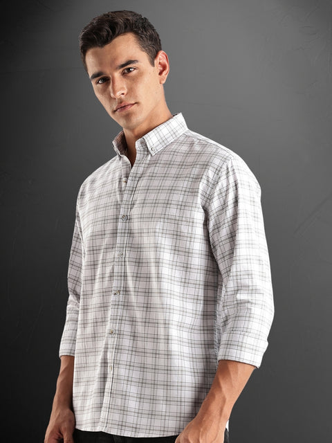 Adro Mens Casual Shirts - Checkered Shirt in Regular Fit| Cotton Casual Shirt for Men