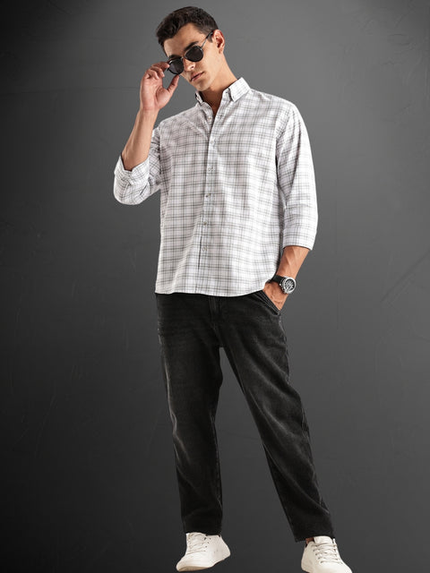 Adro Mens Casual Shirts - Checkered Shirt in Regular Fit| Cotton Casual Shirt for Men