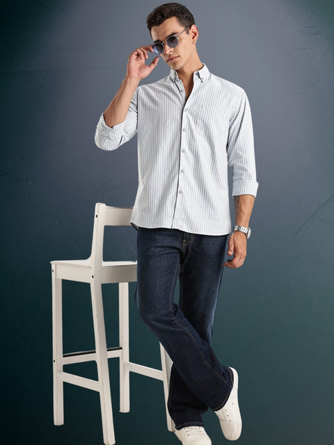 Adro Mens Casual Shirts - Striped Shirt in Regular Fit| Cotton Casual Shirt for Men