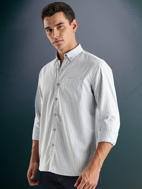Adro Mens Casual Shirts - Striped Shirt in Regular Fit| Cotton Casual Shirt for Men