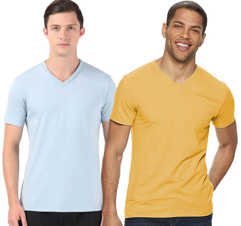 V Neck Half Sleeve T-shirt for Men (Pack of 2) - ADRO Fashion