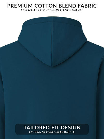 Adro Men’s Regular Fit Zip-Up Hoodie for man | 320 GSM Cotton Poly Fleece Zipper Sweatshirt with Soft Fabric & Printed Hoodies