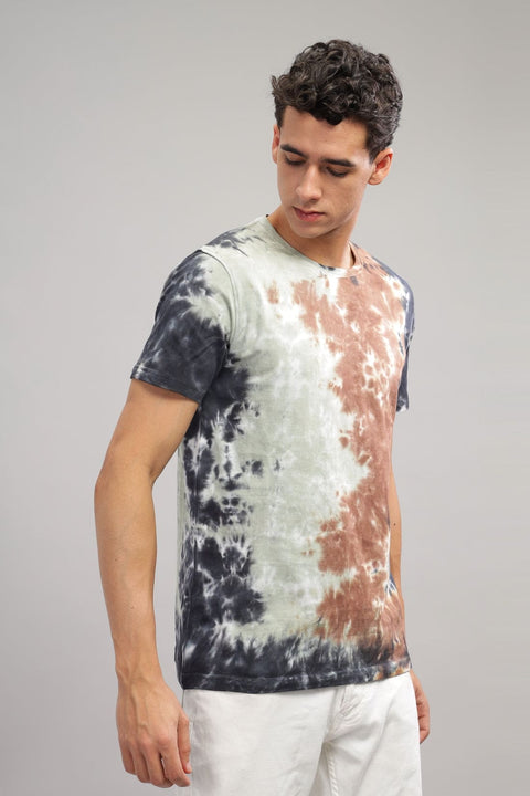Adro Mens Tie & Dye Regular Fit Cotton T-shirt