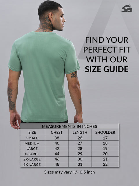 ADRO Men's V Neck Solid Cotton T-Shirt