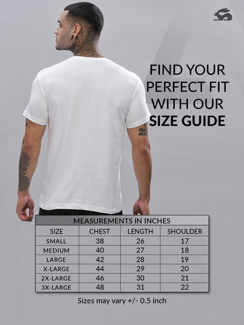 ADRO Men's V Neck Solid Cotton T-Shirt